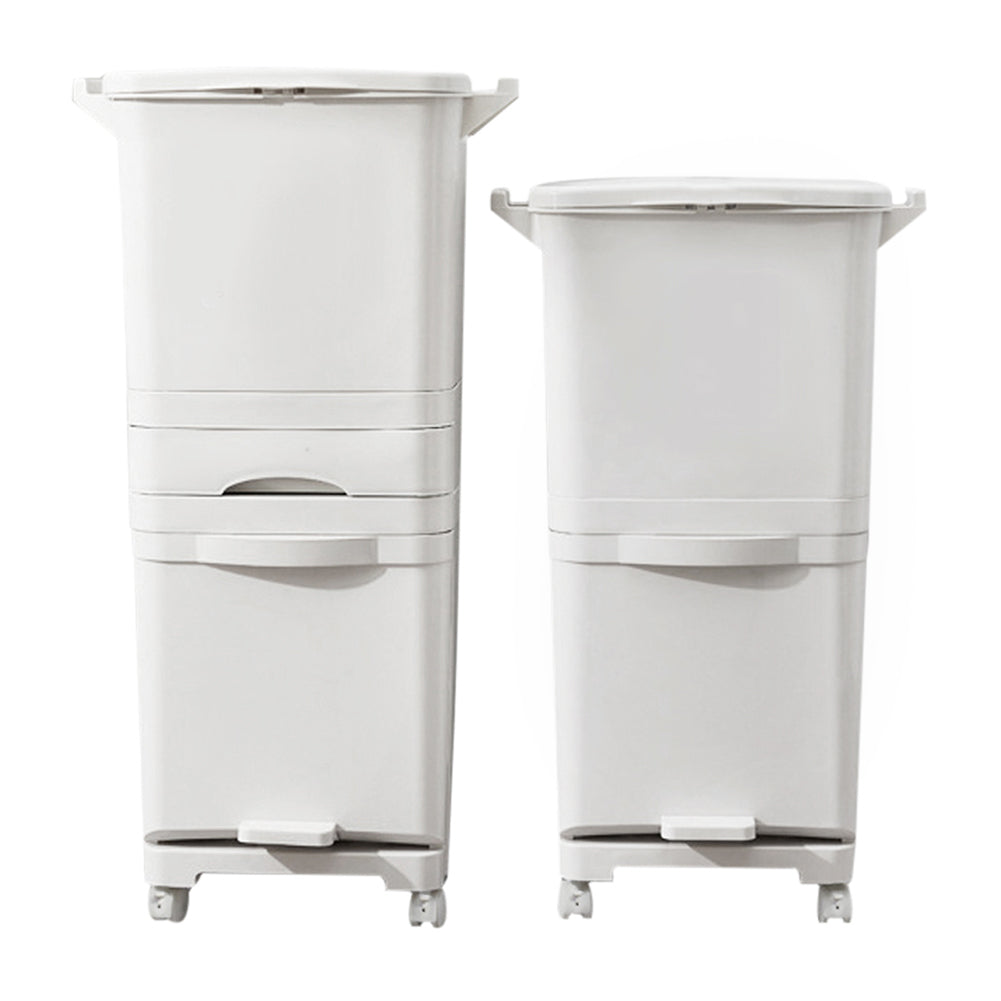 White Rubbish Dustbin Recycling Bin Rubbish Trash Home Kitchen