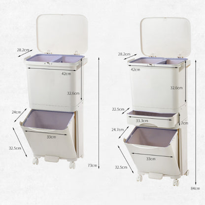 White Rubbish Dustbin Recycling Bin Rubbish Trash Home Kitchen