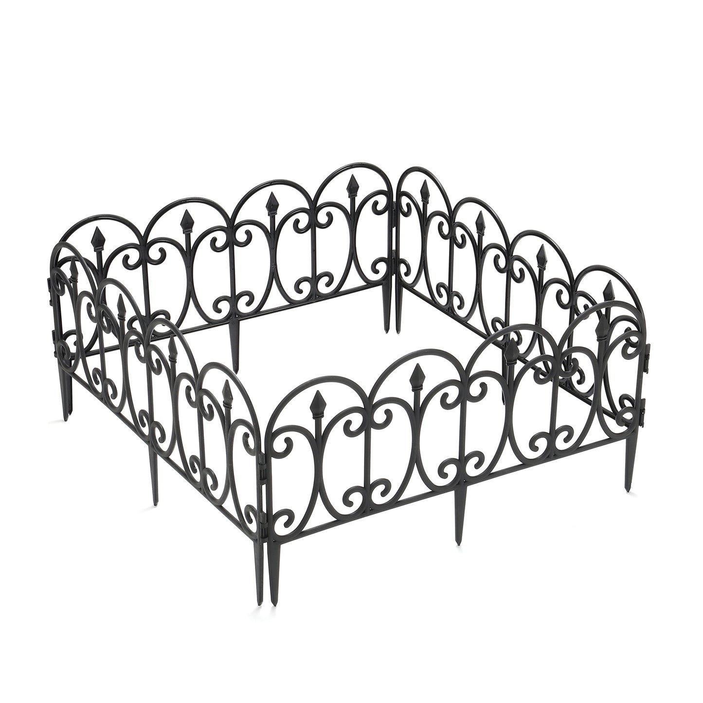 6pcs Outdoor Picket Fence Decorative Garden Border Edging