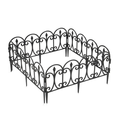 6pcs Outdoor Picket Fence Decorative Garden Border Edging