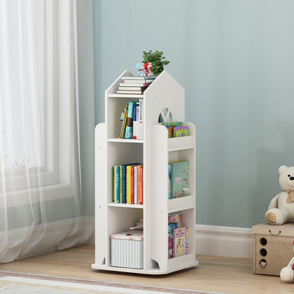 Kids' House Frame Rotating Bookshelf