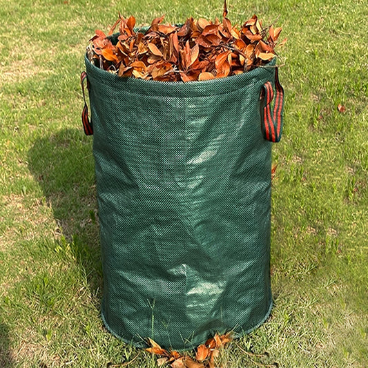 3 Pack Green PP Woven Thickened Garden Waste Bags with Extra Large Capacity