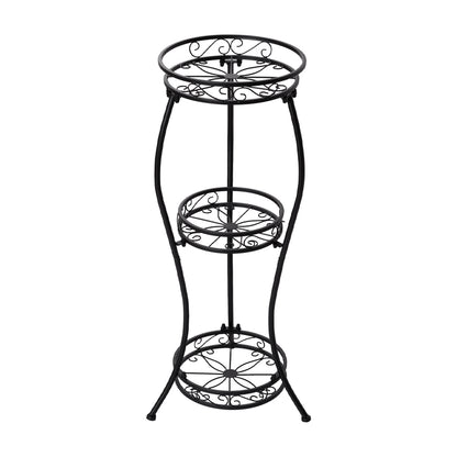 3-Tier Black Iron Plant Stand