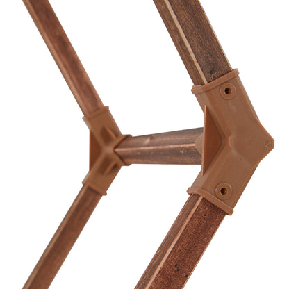9-Potted Hexagonal Eucalyptus Wood Plant Stand