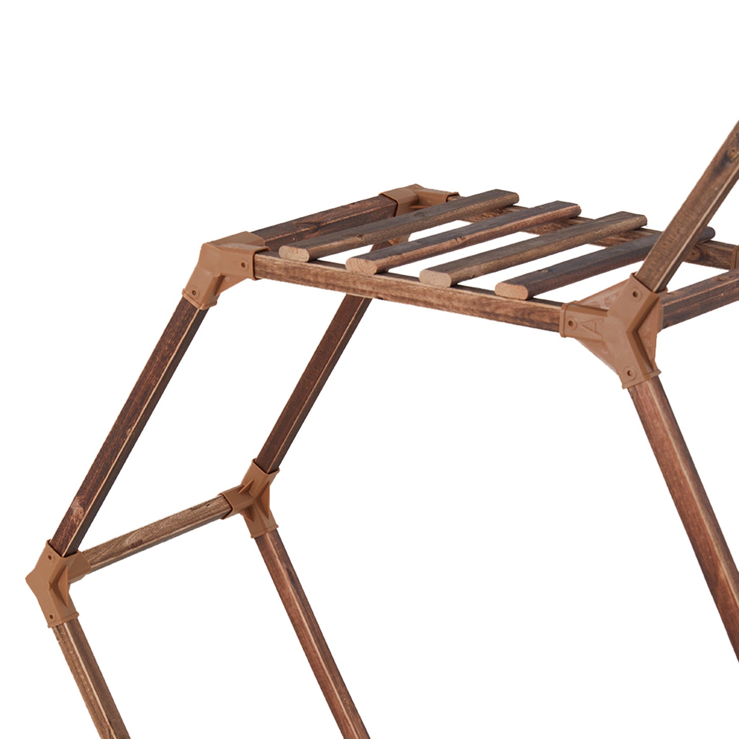 9-Potted Hexagonal Eucalyptus Wood Plant Stand