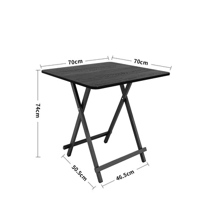 Black Folding Wooden Dining Table