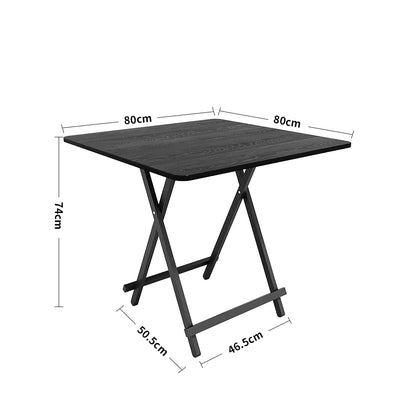 Black Folding Wooden Dining Table