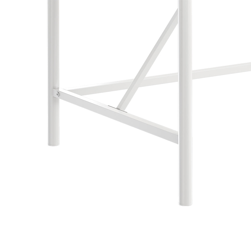 White Striped Study Desk