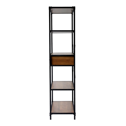 5-Tier Wooden Book Shelf with Drawers