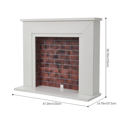 Electric Fireplace Heater With Surround & Chimney