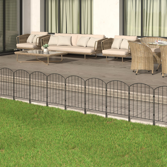 25 Panels 31x61cm Metal Garden Edging Fence Yard Borders Decor