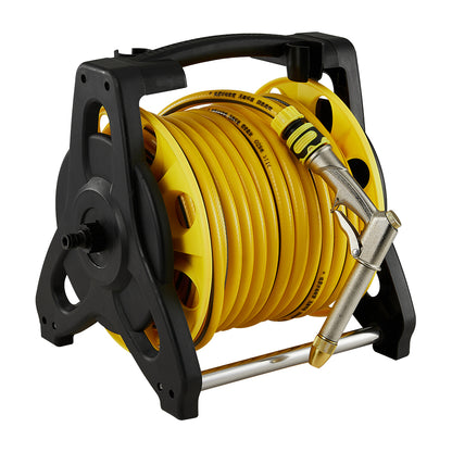 25m Portable Garden Watering Hose Reel Set