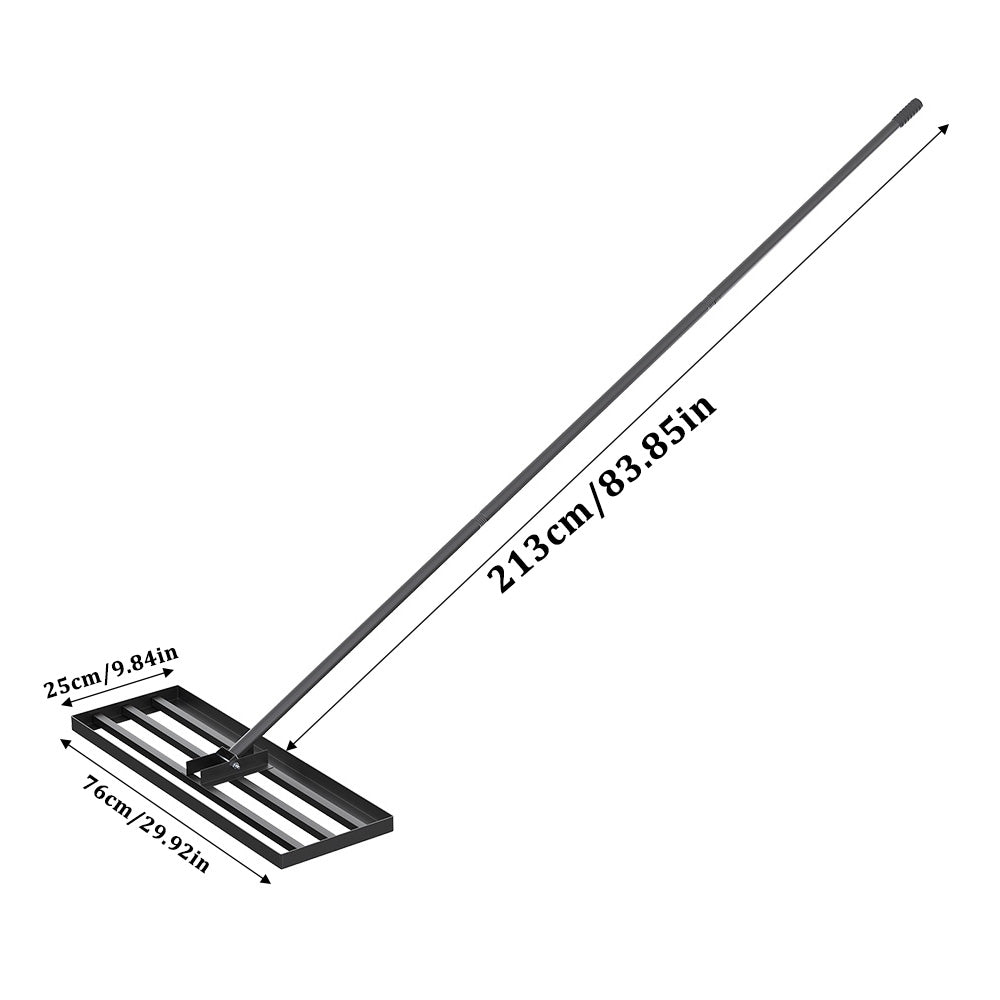 Lawn Levelling Rake with 213cm Stainless Steel Handle