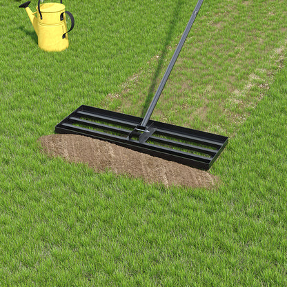 Lawn Levelling Rake with 213cm Stainless Steel Handle