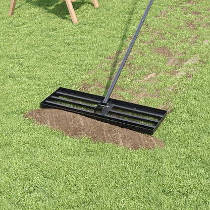 Lawn Levelling Rake with 213cm Stainless Steel Handle