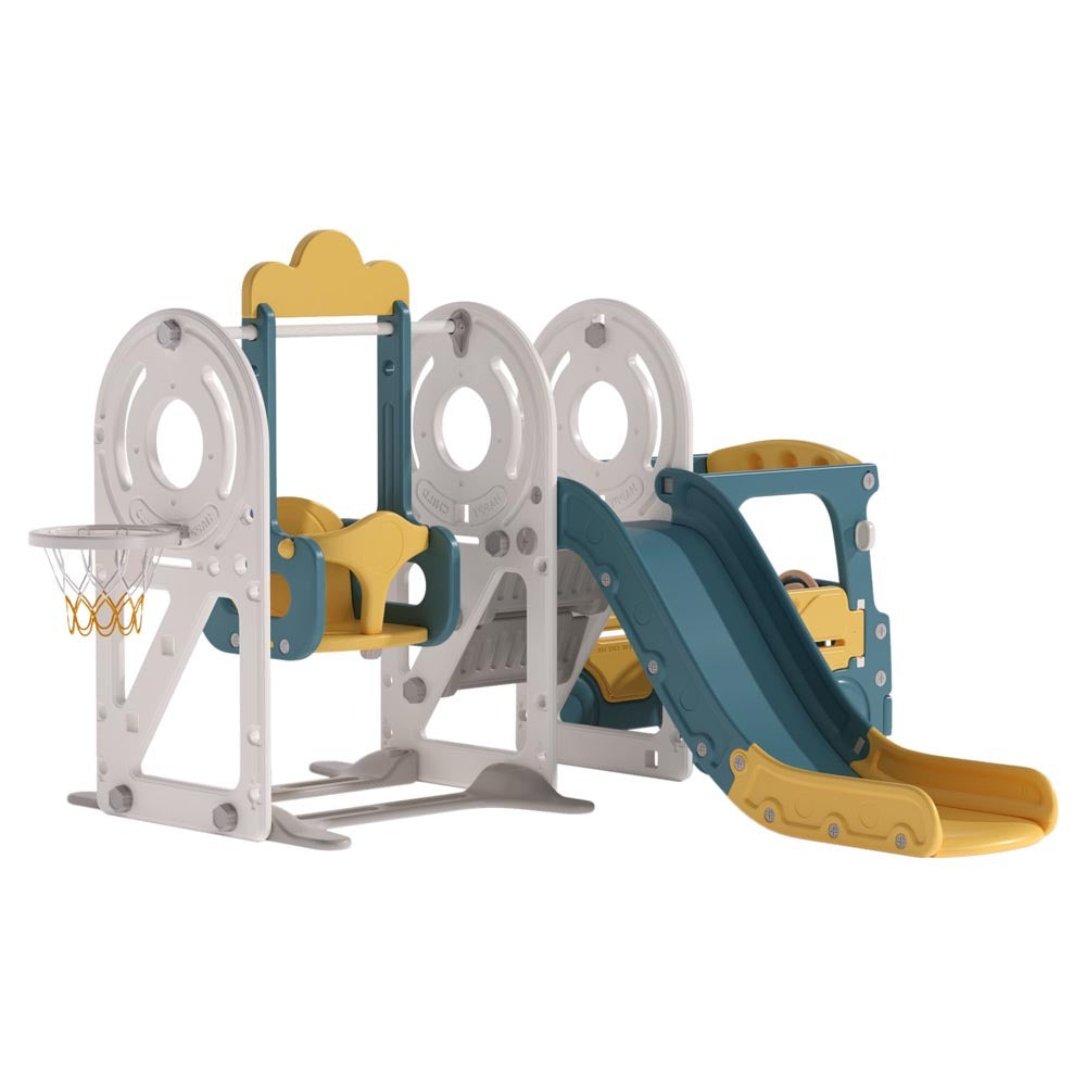 3-in-1 Kids Toddler Swing and Slide Set Climber Playset