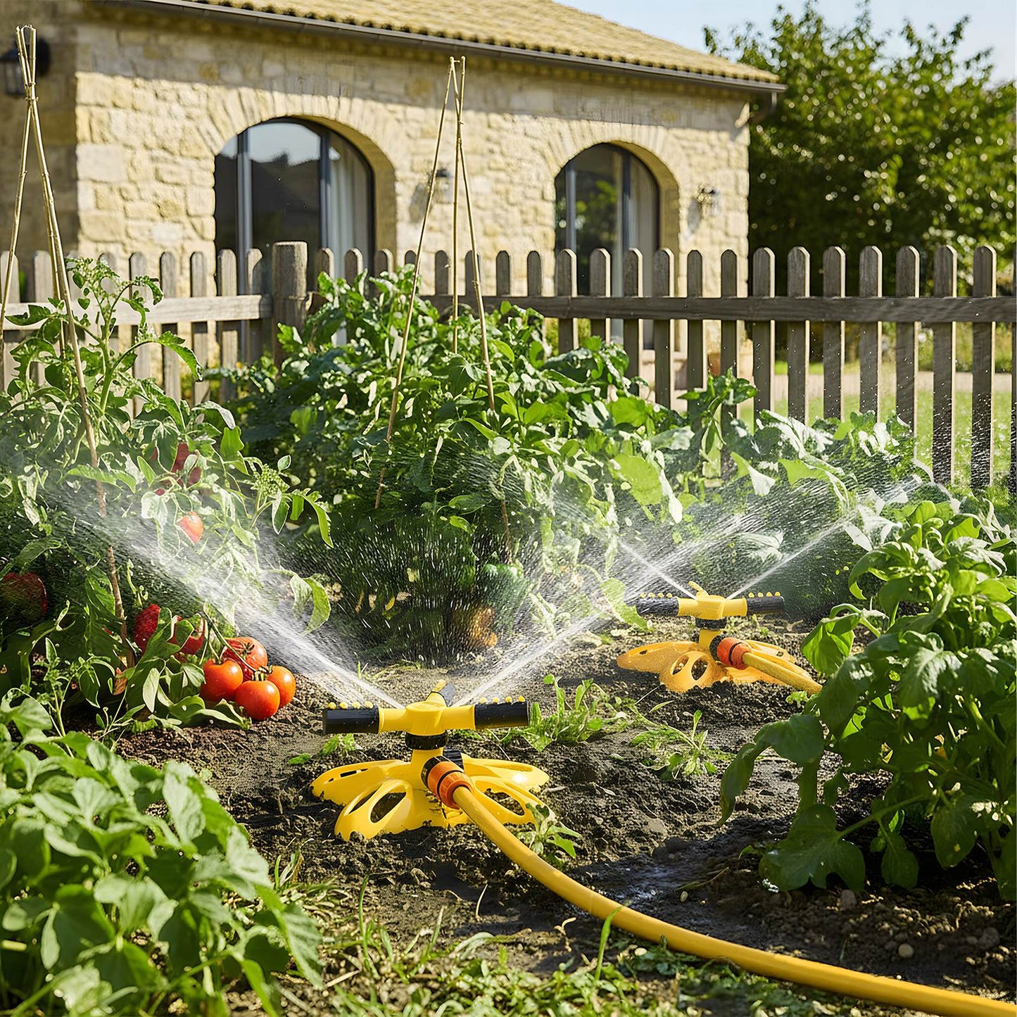 Garden Sprinkler System Kit with Water Hose