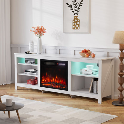 177.8cm TV Stand with 23-Inch Electric Fireplace