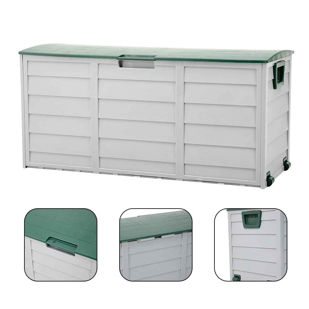 290L Green Top Outdoor Storage Box with Ventilation