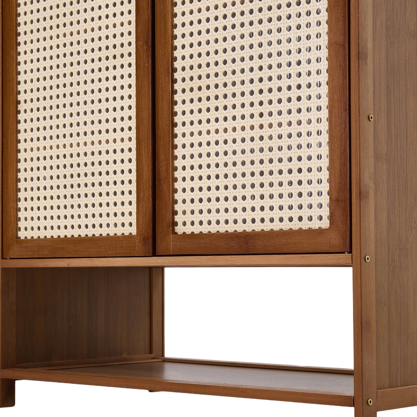 Bamboo Shoe Storage Cabinet with Doors