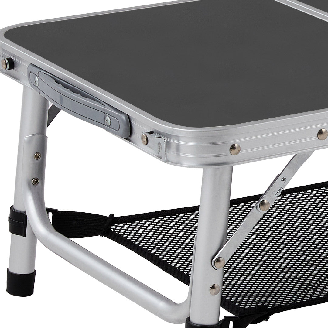 Adjustable Height Folding Camping Table with Carrying Handle