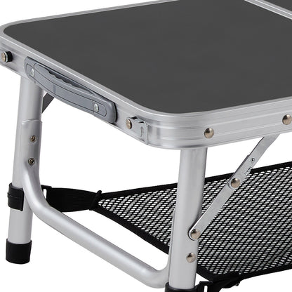 Adjustable Height Folding Camping Table with Carrying Handle