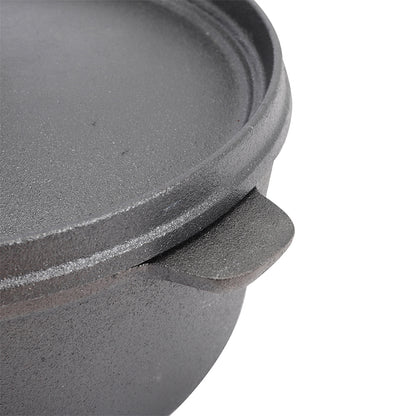 4.5L Cast Iron Camp Dutch Oven with Lid