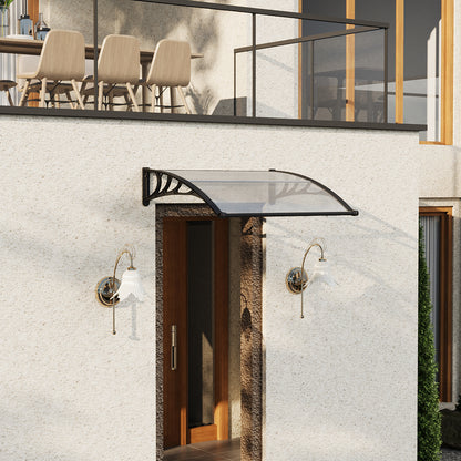 Transparent Outdoor Door Canopy Window Awning with Drainage Channel