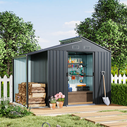 Outdoor Galvanized Steel Storage Shed