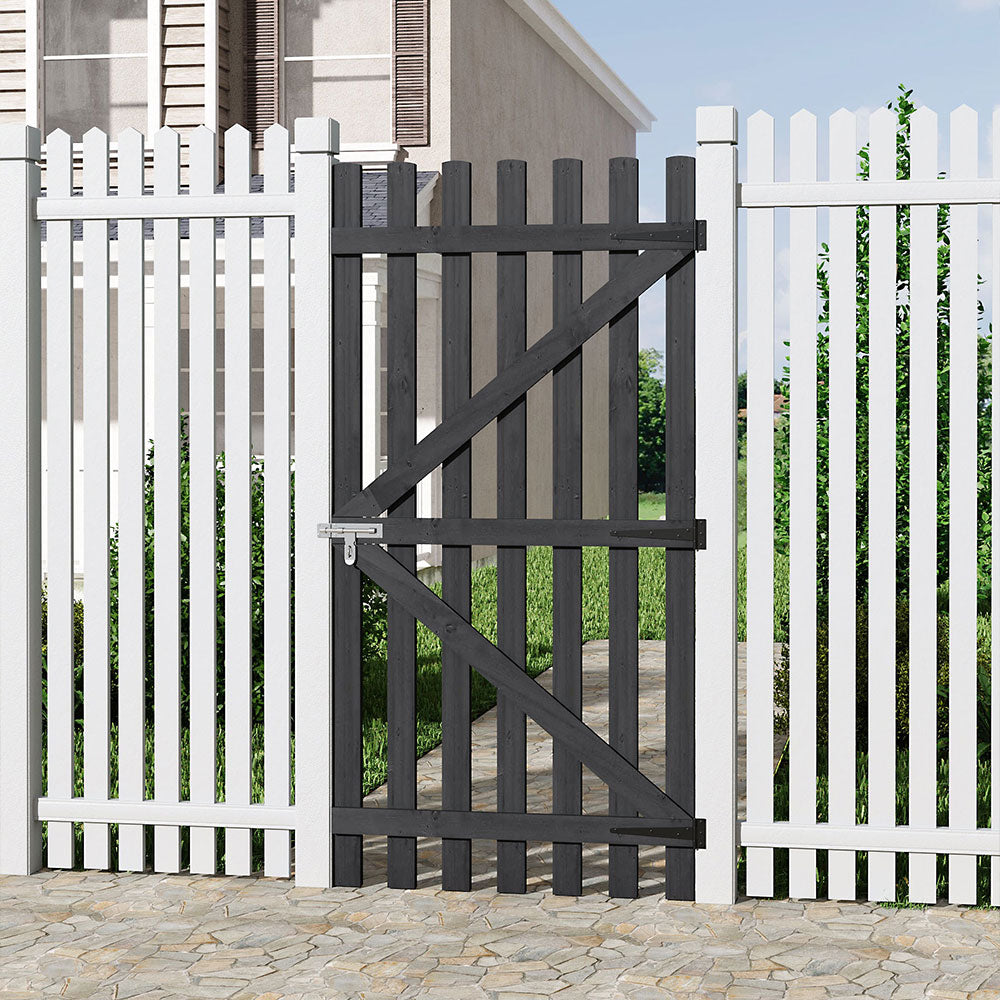 90x180cm Garden Wood Fence Gate with Latch