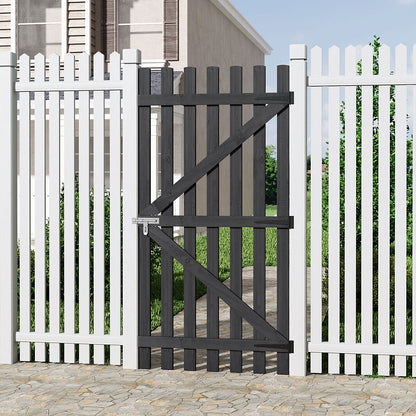 90x180cm Garden Wood Fence Gate with Latch