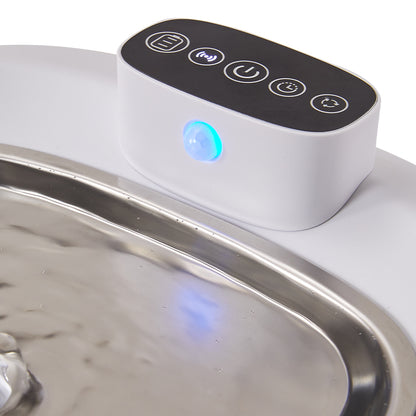 White Pet Water Fountain Ultra Quiet with Three Water Flow Modes