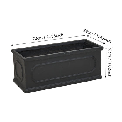70cm Black Cement Flower Pot