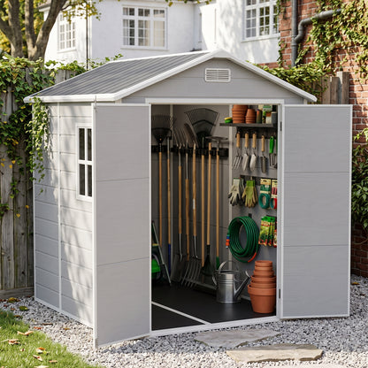6x8 FT Outdoor Garden Plastic Storage Shed