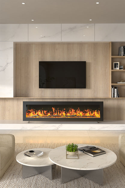 40/50/60 Inch Wall Mount Electric Multicolored Fire Fireplace