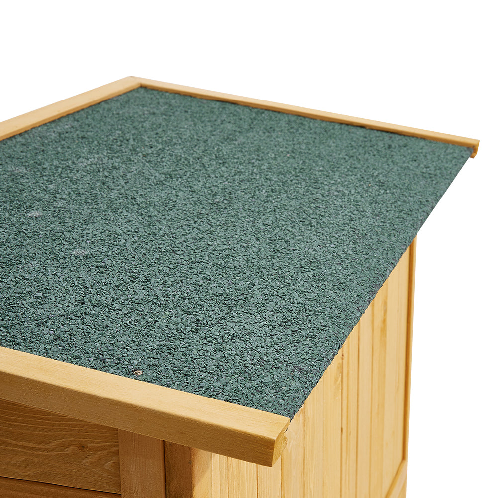 Outdoor Solid Wood Storage Cabinet