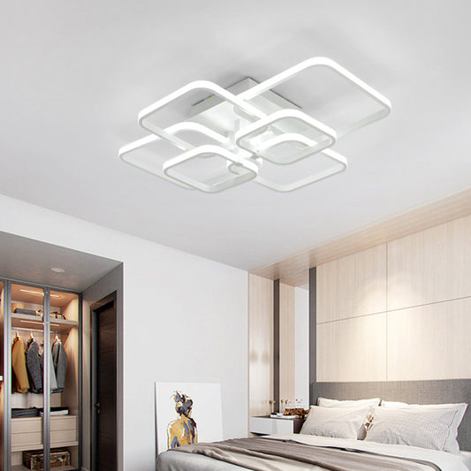 4/6/8 Heads Contemporary LED Energy-efficient Light-adjusted Semi Flush Ceiling Light