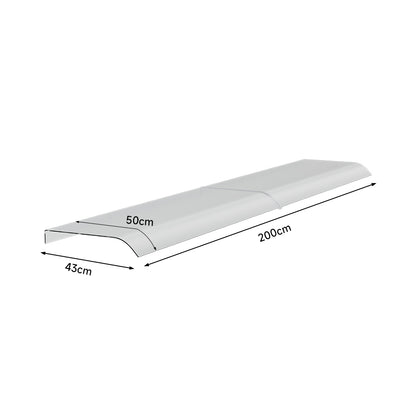 43cm W Frosted Window Door Awning