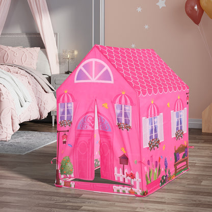 Girls Play Tent Pink Princess Castle Portable Playhouse