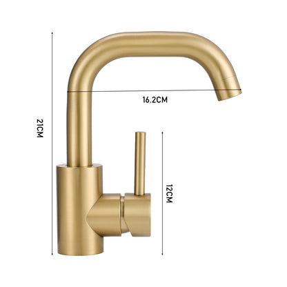 Gold Arc Single-Handle Faucet with Swivel Spout