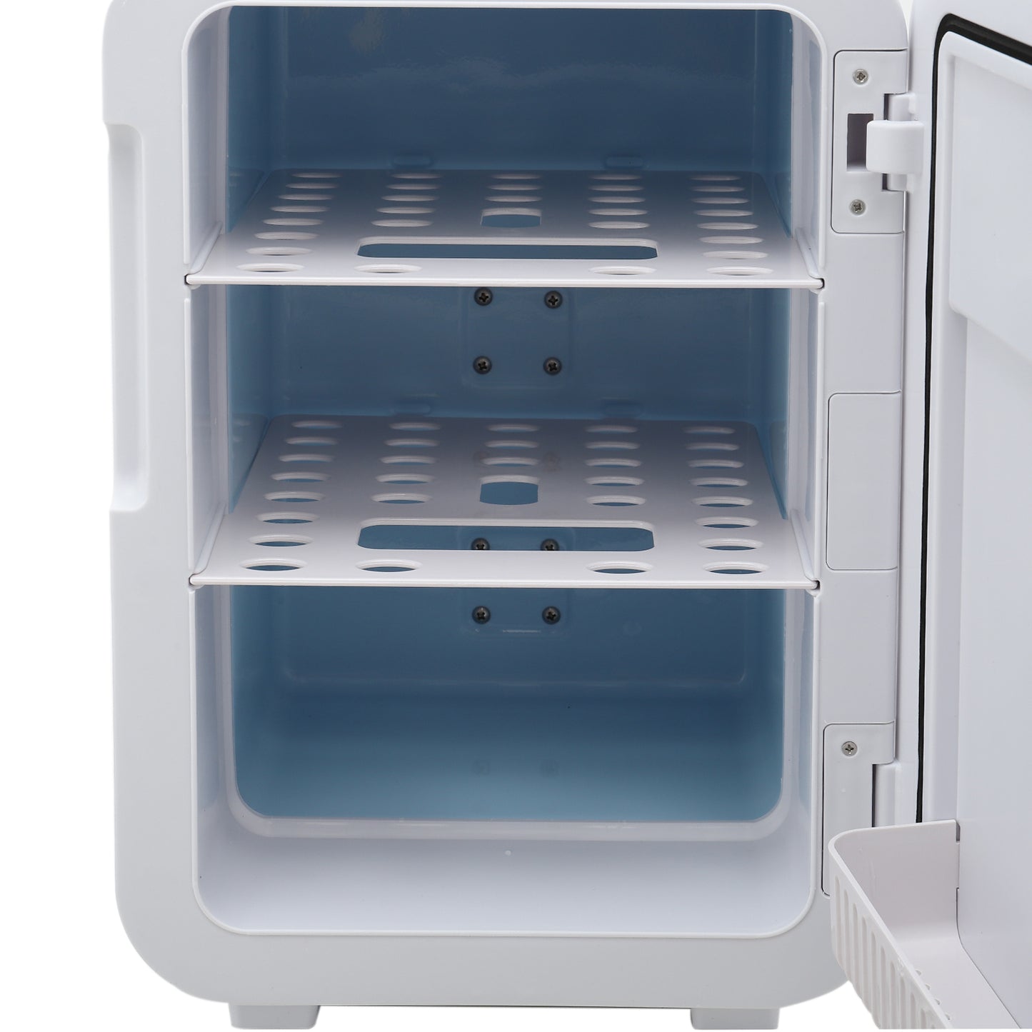 16L Dual-Use Mini Refrigerator with Glass Door
