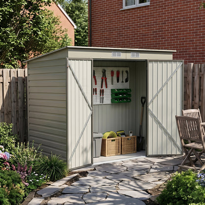 8x4FT Outdoor Metal Storage Shed