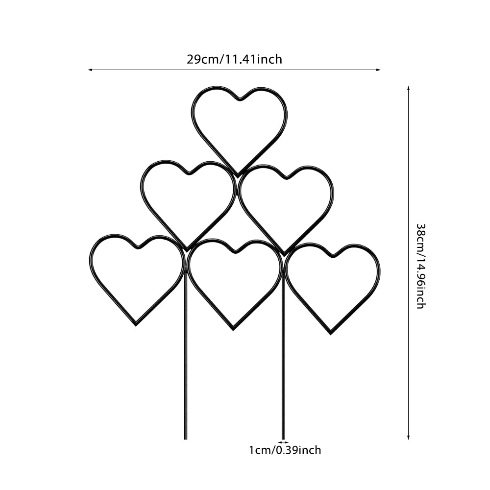 3Pcs Heart-Shaped Stackable Plant Climbing Trellises