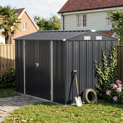 10x7 FT Large Metal Garden Tool Storage Shed
