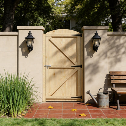 83cm W Arch Top Strong Garden Gate with Latch