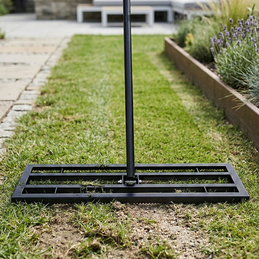 Garden Lawn Levelling Rake with Serrated Design