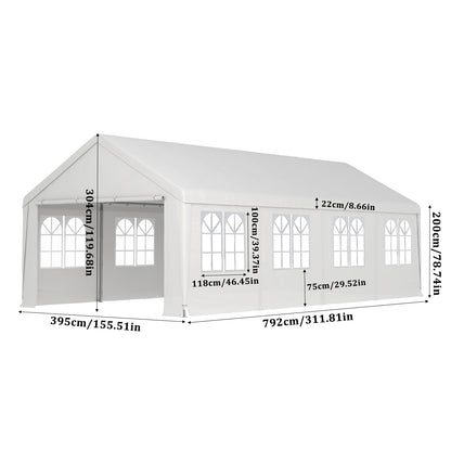Garden Party Tent with Removable Sidewalls and Doors