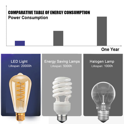 1 Piece E27 Vintage Edison LED Filament Light Bulbs - 4W/2200K Warm White