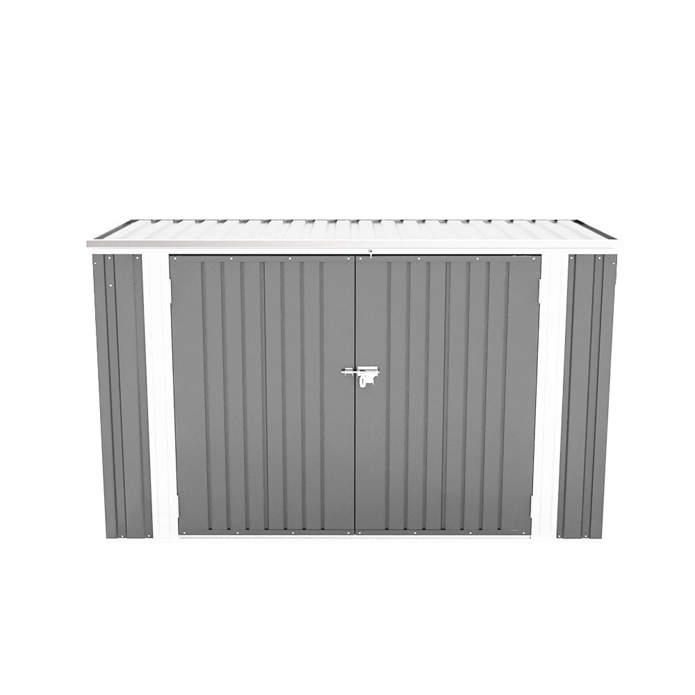 Black/Green/Grey Steel Lockable Garden Bicycle Storage Shed