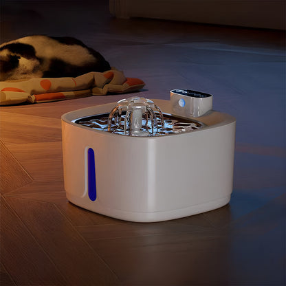 White Pet Water Fountain Ultra Quiet with Three Water Flow Modes